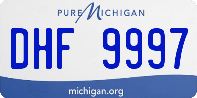 MI license plate DHF9997