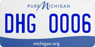 MI license plate DHG0006