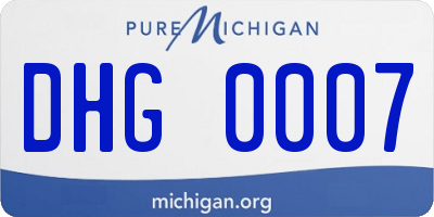 MI license plate DHG0007
