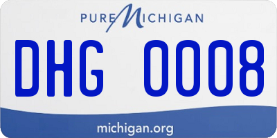 MI license plate DHG0008