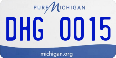 MI license plate DHG0015