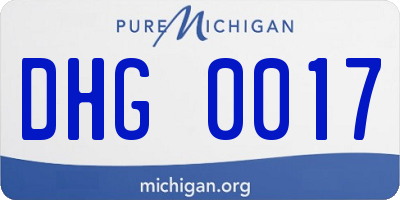 MI license plate DHG0017