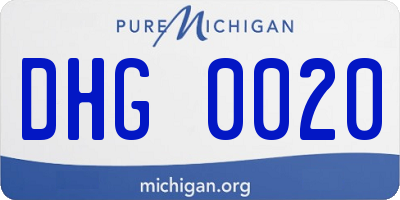 MI license plate DHG0020
