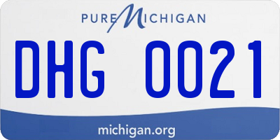 MI license plate DHG0021