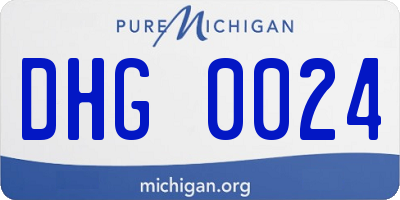 MI license plate DHG0024