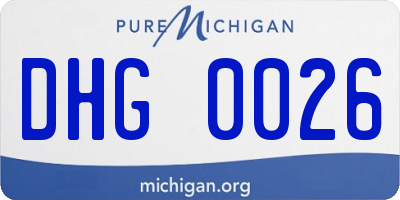 MI license plate DHG0026