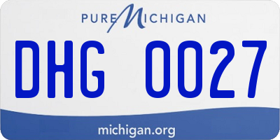 MI license plate DHG0027