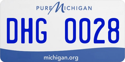 MI license plate DHG0028