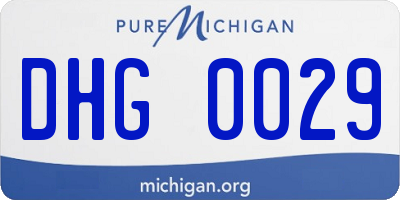 MI license plate DHG0029