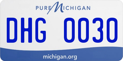 MI license plate DHG0030