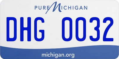MI license plate DHG0032