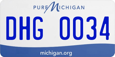 MI license plate DHG0034