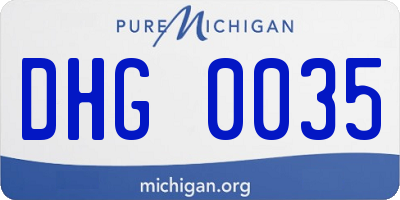 MI license plate DHG0035