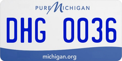 MI license plate DHG0036