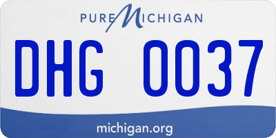 MI license plate DHG0037