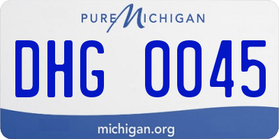 MI license plate DHG0045