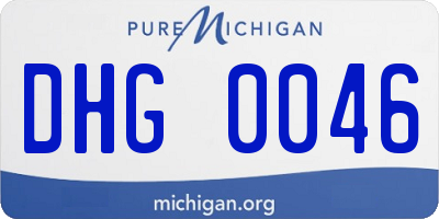 MI license plate DHG0046