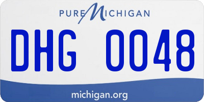 MI license plate DHG0048