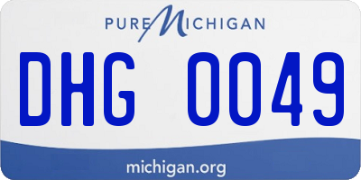 MI license plate DHG0049