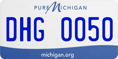 MI license plate DHG0050