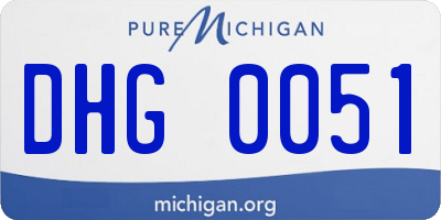 MI license plate DHG0051