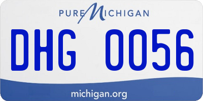 MI license plate DHG0056