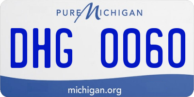 MI license plate DHG0060