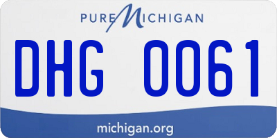 MI license plate DHG0061