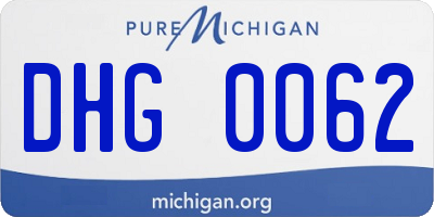MI license plate DHG0062