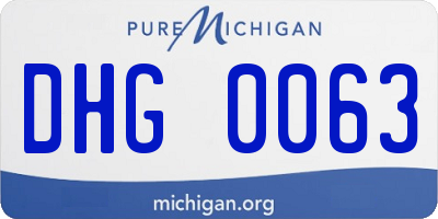 MI license plate DHG0063