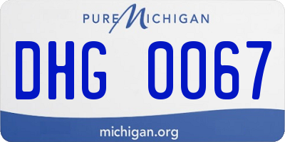 MI license plate DHG0067