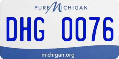 MI license plate DHG0076