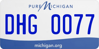 MI license plate DHG0077