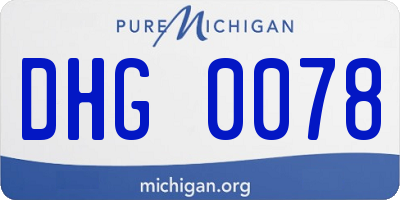 MI license plate DHG0078