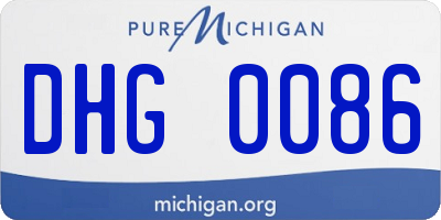 MI license plate DHG0086