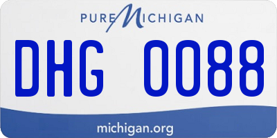 MI license plate DHG0088