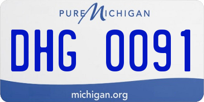MI license plate DHG0091