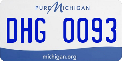 MI license plate DHG0093