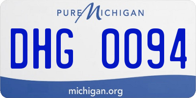 MI license plate DHG0094