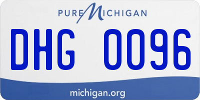 MI license plate DHG0096