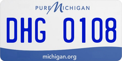 MI license plate DHG0108
