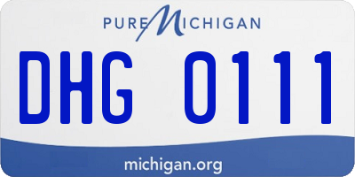 MI license plate DHG0111