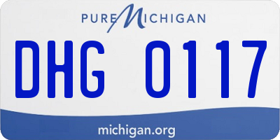 MI license plate DHG0117