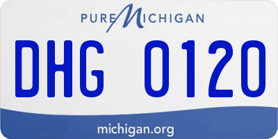 MI license plate DHG0120