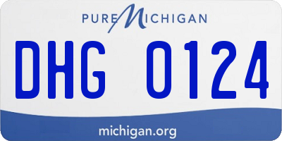 MI license plate DHG0124