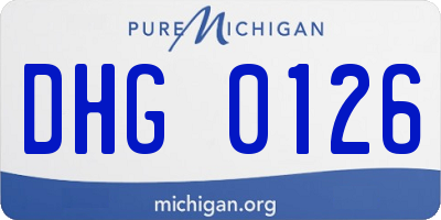 MI license plate DHG0126