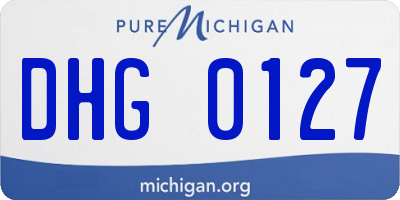 MI license plate DHG0127