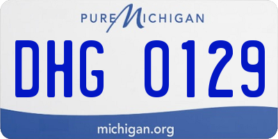 MI license plate DHG0129