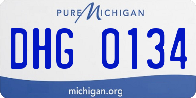MI license plate DHG0134