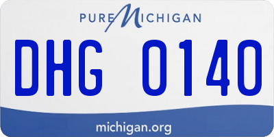 MI license plate DHG0140